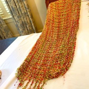 1st in a series of scarves this one is orange and yellow, touch of green